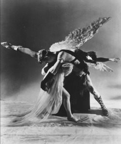 onlyoldphotography:  George Platt Lynes: Lew Christiensen, William Dollar, and Daphne Vane performing Orpheus and Eurydice, 1934 