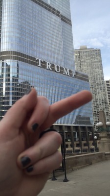 as-seenon-tv:  snake-eyes-and-butterflies:  as-seenon-tv:  I was in city today  I just want to imagine what people around you thought when they saw you holding a middle finger up to Trump building and photographing it with your phone.  actually it’s