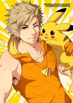 justsylart:    Can’t help but fall for him! Tho I’m team mystic! Spark, leader of Team Instinct If you like my art please support by rebbloging or check my patreon! https://www.patreon.com/justsyl   EDIT VERSION (Blue Eyes)Decided to edit the eyes