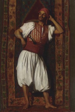 Paul Seiffert (French, 1874-1957), A Moroccan Guard. Oil on canvas laid down on board, 21¼ x 14¾ in. (54 x 36.2 cm.) 