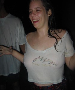 wet shirt and pokies girl