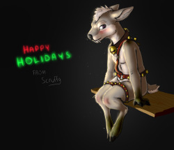 scruffy-deer:  Happy Holidays, guys! &lt;3 u all  and thank you so much for 100 followers!!! aaaa  So cute