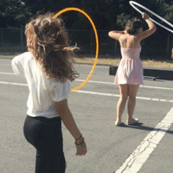 Outdoor hula hooping