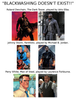 adurot: pinkiepieinsane:  yourownpetard:  sinbadtherapist:  Go ahead, defend blackwashing.  You can’t.   You can defend anything if your’re crazy enough!  Actually all of these are true cept for the Nick Fury one, the Nick Fury to the left is Nick