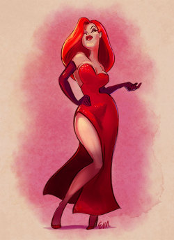 midderin: She’s not bad. She’s just painted that way.  Jessica Rabbit for Sketch Dailies on twitter! 