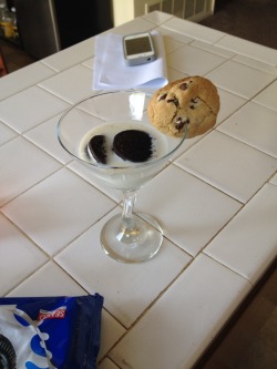     Found a better use for the wine glasses  That’s a martini glass  I’m literally using it for milk and cookies does it look like I care about the finer points of debauchery 
