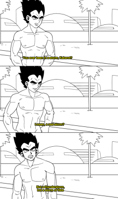 Have this shitty Dragon Ball doodle based on an Always Sunny scene that my friends and I thought was hilarious when read in Vegeta’s voice.