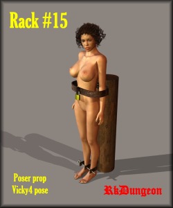 We have the perfect new addition to your torturous dungeons! Grab Kawecki’s new prop and Victoria 4 Pose! With this Rack, your character’s won’t be going anywhere! Compatible with Daz Studio 4  and Poser 4 ! Take a look at the link for all the extras!