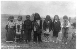 Native children going to school&hellip; So sad.