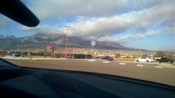 Taken from the hospital on Fort Carson. The tops of the mountains have snow!!!