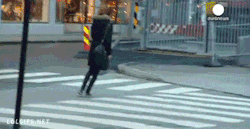 psyducked:  onlylolgifs:   People blown over in streets as Storm Ivar hits Norway  This is so surreal 