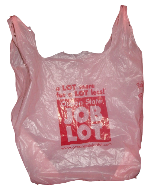 pink transparent bag