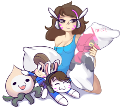 My super late gift for my friend @toomanycontinues​ , had to draw D.va from his animation   Soldier 76 Sucks she’s a qt