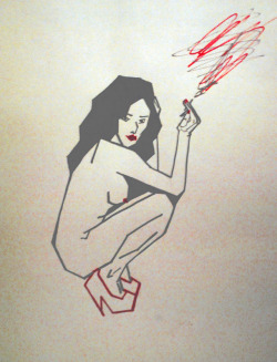 vitiligo-clouds:  Like I said… I just really like drawing naked women.      | #me |  