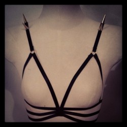 karolinalaskowska:  Messing around with Zuzanna samplesâ€¦ what do we think of shoulder spikes? #lingerie #karolinalaskowska 