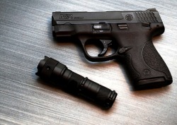 gunsknivesgear:  How to Choose A Defensive Handgun, Part VI: 9mms and .38s If you prize rapid fire and accuracy over power, you might like the .38 or the 9mm.  Above is a good example of a 9mm, the Smith &amp; Wesson MP Shield.      I personally prefer