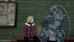 pro-life-character-of-the-day: Our Pro-Life Characters of the Day are: Alphonse and Edward Elric (Fullmetal Alchemist: Brotherhood) In one episode they meet a pregnant mother and feel the baby’s heartbeat inside her and call it a miracle. They believe