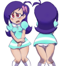 kartoonkorner:  Vambre  wore this for a moment on the most recent episode, and she was embarrassed for wearing it,  perhaps it was because the skirt was too short.   &lt; |D’‘‘