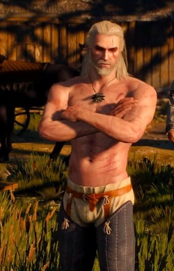 amayanocturna:An appreciation post of a shirtless Geralt