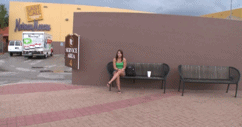 creamyloadsforcumsluts:  this pretty cuban girl was just minding her own business… waiting for a ride home from the mall… when a van pulled up… the guy inside asked if she would be interested in making a little money… just watching a girl give