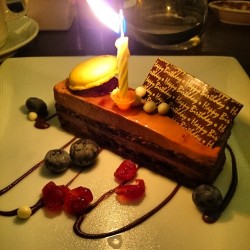 Happy birthday to me from #MBS #Chocolate and #Cheese  bar #theclub  (at The Chocolate Bar @ Marina Bay Sands)