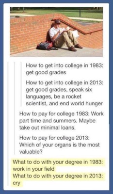 ratemyprofessors:  meme-rage:  How to: Collegeomg-humor.tumblr.com  This is a depressing TBT…   This is even funny because its 2015 and its still very fucking true