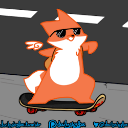 dailyskyfox: Well, there’s only ONE way to traverse an unknown part of the City! Sk8r Skyfox! :D   ——————————————————————————————— Support the little Skyfox on Patreon!  x3