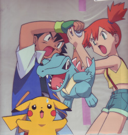 pokescans:   Cel from the cover of one of the anime-based books.  