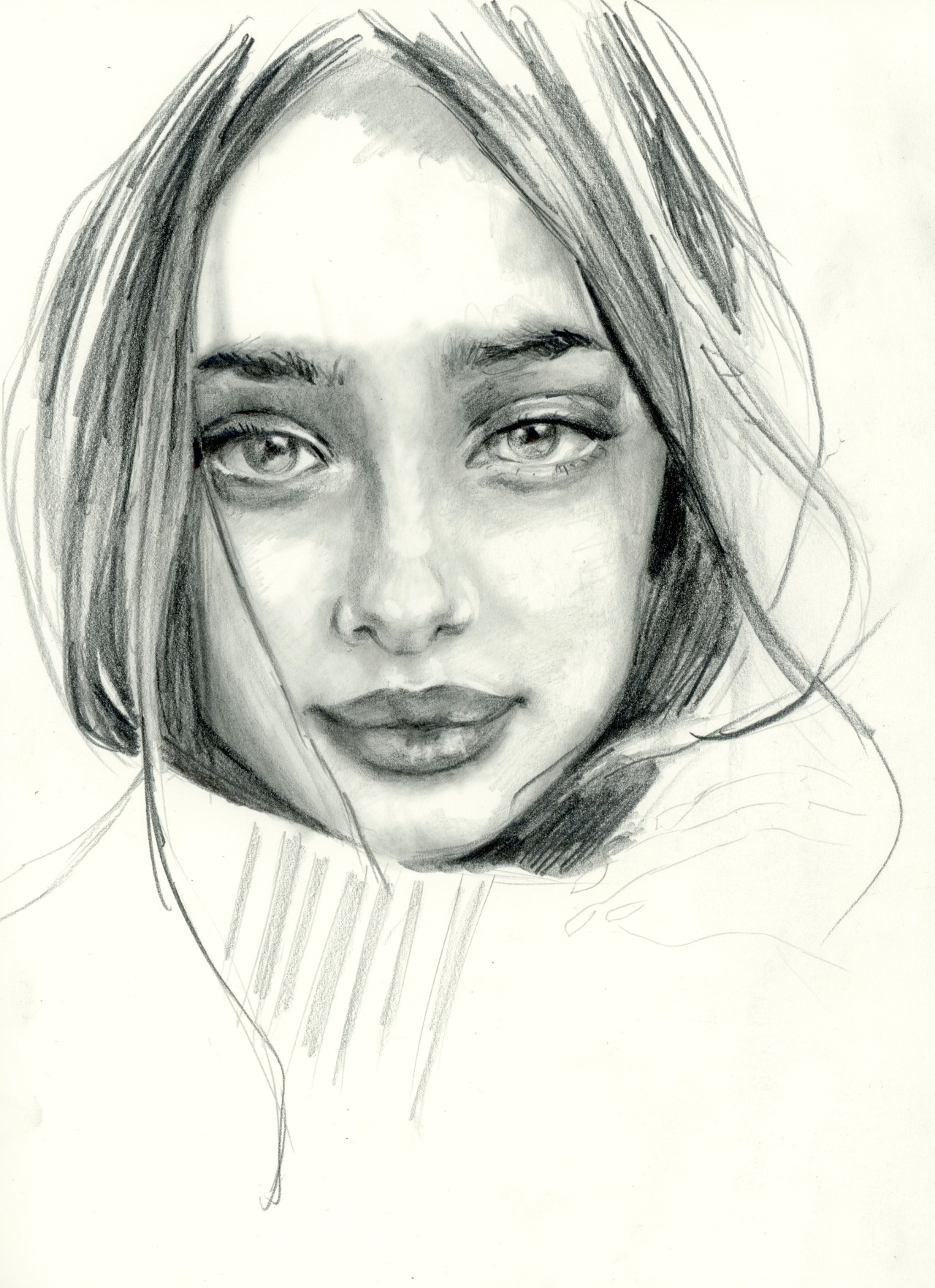 &ldquo;Doe Eyed&rdquo;February 2015Sherie Myers  graphite in Moleskine sketchbook Tumblr