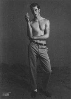 smokingcelebs:  boysbygirls:  TOPLESS TUESDAY: Model Joe Collier Photographed by Andrew Weir for SS13 issue of L’Officiel Hommes NL with styling by Timothy Reukauf     Joe Collier 