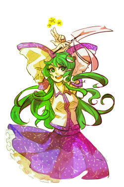 pidpigeon:   28 Days of Touhou: Day 6 — Favorite Mountain of Faith character  Earnest, geeky shrine maiden coming THROUGH!