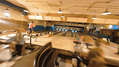 blondebrainpower:  Jay Christensen a Twin Cities drone pilot is getting attention from Hollywood for an incredible fly-through video he created at Bryant Lake Bowl a vintage Minneapolis bowling alley, restaurant and theater.