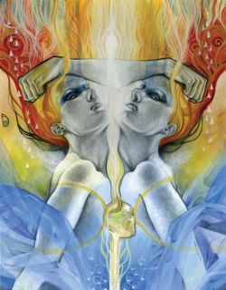 iopanosiris:  artwork by Patricia Ariel The Mirror The Calling The Peacock Persephone Fragmented 
