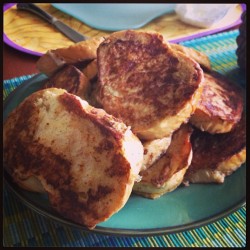pbs-food:  Amazing challah French toast for brunch!