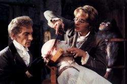 torontocrow:  Frankenstein and the Monster From Hell is a 1974 British horror film, directed by Terence Fisher and produced by Hammer Film Productions. It stars Peter Cushing, Shane Briant and David Prowse. Filmed at Elstree Studios in 1972 but not releas