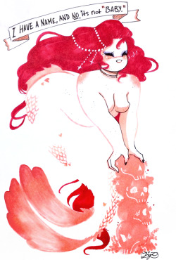 jijidraws:♡ MERMAY! Part 2 ♡I had a great time exploring negative shapes this Mermay. All originals are up for sale on my new site:♡ JIJI.storenvy.com ♡