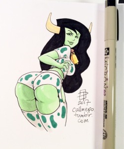 callmepo: Cowbell Shego.. or more like She-moo.   [Come visit my Ko-fi if you like my tiny doodles and want to buy me a coffee!]    DAT SHEGO&hellip;.
