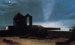 Winslow Homer (Boston 1836 - Prouts Neck, Maine, 1910 ); Searchlight on harbour entrance - Santiago de Cuba, 1901; oil on canvas, 128.3 x 77.5 cm; Metropolitan Museum of Art, New York City