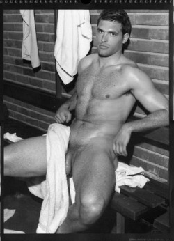 rugbyplayerandfan:  Random b&amp;w rugby 6   Rugby players, hairy chests, locker rooms and jockstraps Rugby Player and Fan