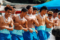   Samoan men at the Utulei Taupou Manaia, by Nerelle.  