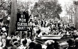 thetrippytrip:   “hi mom, guess what!” at the first gay pride rally in philadelphia, in june of 1972.  