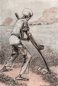 red-lipstick:  Louis Raemaekers (Dutch, 1869–1956) - The Harvest is Ripe, 1916    WWI Cartoon 