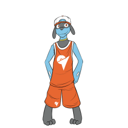 Riolu in some baggy clothes