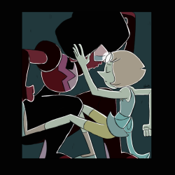 808lhr:  A step forward Garnet and Pearl couldn’t have danced in that tiny space.  Some say they kissed, some say they danced with their hands, but I think they just pressed their foreheads together and just had an intimate moment together. Commission