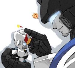 yur-isee:  A twist by ~umitaro   I wanna play with Prowl&rsquo;s tiny doorwings and make him purr uncontrollably!!