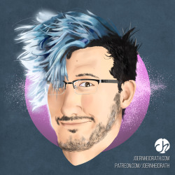 pitchblackcoffee:  I painted the fantastic and magnificient #Markiplier.  I don’t normally watch YouTube streamers that much, but something about his voice and demeanor makes every video so, SO much fun.  Thank you, dude, for countless hours of entertainm