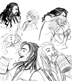 marty-mc:  The Hobbit doodles part one (part two is all about Thranduil) I can’t finish a fucking thing these days, sorry  