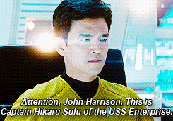 starfleetist:  Mr. Sulu, I think we found our man. Let him know you mean business     