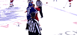 motoleafs:  └ tfw…. your son gets in to an unexpected fight…. | wings @ leafs - march 24th, 2018“ HIT HIM ZACH! HIT HIM! “ - Vicky Hyman 