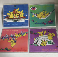 zombiemiki:  Pokemon Centers in Japan are offering these cute mini artboards featuring Pikachus from the Pikachu in the Farm series as part of a current buyer’s incentive program. For every 4,000 yen spent, you can choose from 1 of 4 designs.I think